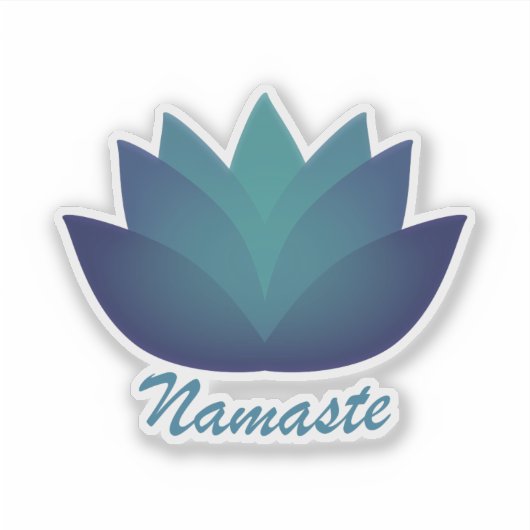 Namaste Lotus Flower Sticker (Voorkant)