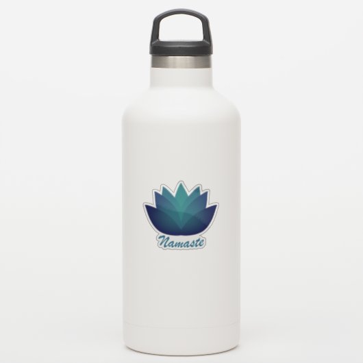 Namaste Lotus Flower Sticker (Waterfles)