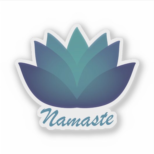 Namaste Lotus Flower Sticker (Voorkant)