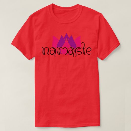 Namaste Lotus Flower T-shirt (Design voorkant)