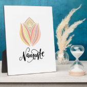 Namaste Lotus Flower Tabletop Fotoplaat (Zijkant)