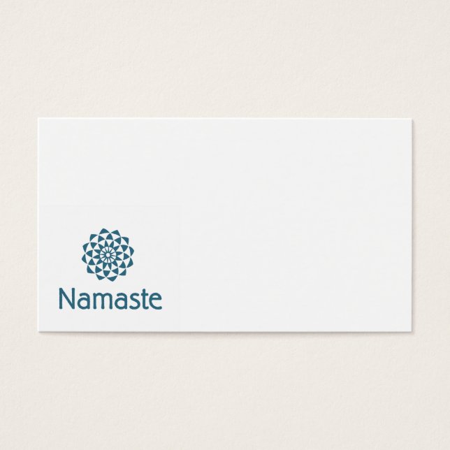 Namaste Lotus Flower Visitekaartje (Voorkant)