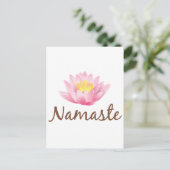 Namaste Lotus Flower Yoga Briefkaart (Staand voorkant)