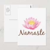 Namaste Lotus Flower Yoga Briefkaart (Voorkant / Achterkant)