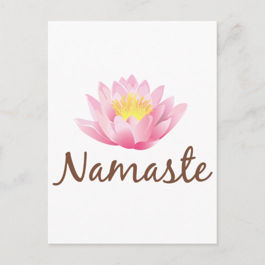 Namaste Lotus Flower Yoga Briefkaart (Voorkant)