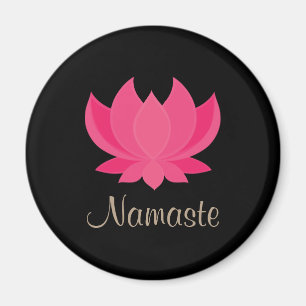 Namaste Lotus Flower Yoga Magnet