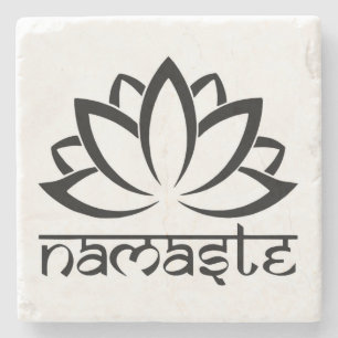 Namaste, Lotus Flower, Yoga, Spirituele Onderzette Stenen Onderzetter