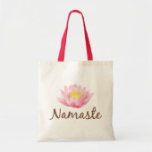 Namaste Lotus Flower Yoga Tote Bag (Voorkant)