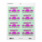 Namaste lotus labels (Full Sheet)