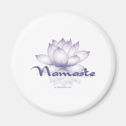 Namaste Lotus Lavender Magneet (Voorkant)