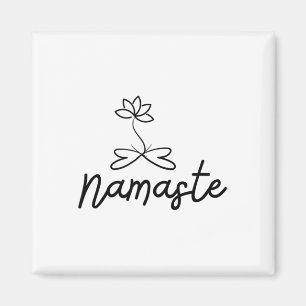 Namaste Lotus Motief voor Yoga Meditatie Spiritual Magneet