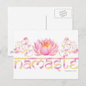 Namaste lotus new briefkaart (Voorkant / Achterkant)