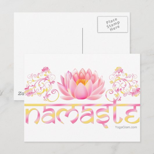 Namaste lotus new briefkaart (Voorkant / Achterkant)
