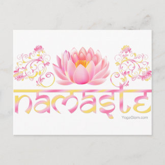Namaste lotus new briefkaart
