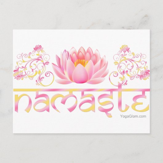 Namaste lotus new briefkaart (Voorkant)
