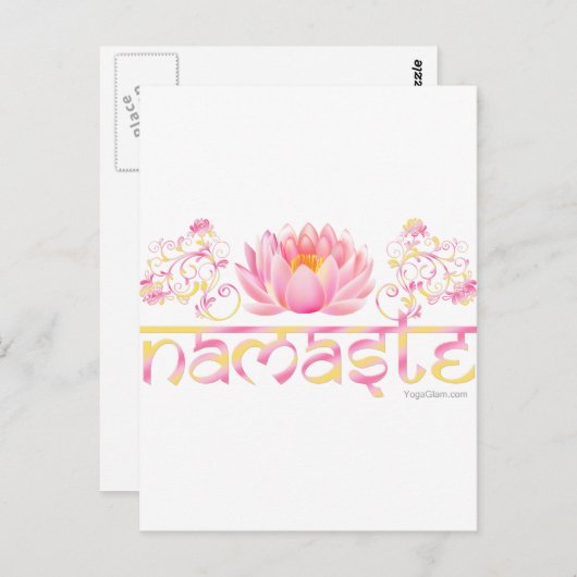 Namaste lotus new briefkaart (Voorkant / Achterkant)