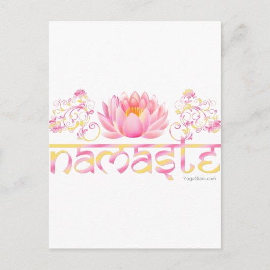 Namaste lotus new briefkaart (Voorkant)