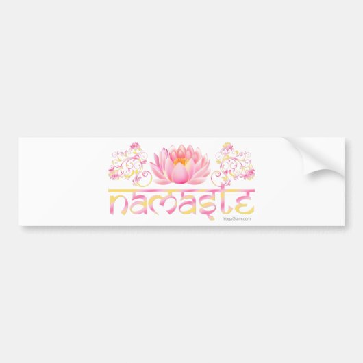 Namaste lotus new bumpersticker (Voorkant)