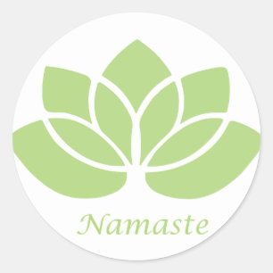 Namaste Lotus Ronde Sticker