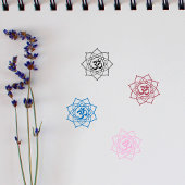 Namaste Lotus Sign Rubberstempel
