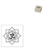 Namaste Lotus Sign Rubberstempel (Gestempeld)