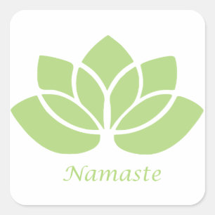 Namaste Lotus Vierkante Sticker