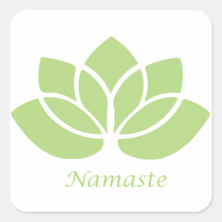 Namaste Lotus Vierkante Sticker