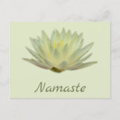 Namaste Lotus Waterlelie Geel Groen Bloemen Briefkaart (Voorkant)
