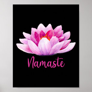 Namaste Lotus Yoga Cadeaus Meditatie Mediteren Blo Poster