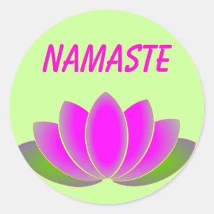 Namaste lotussticker ronde sticker