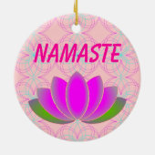Namaste lotusversiering keramisch ornament (Achterkant)