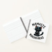 "Namaste Madafakas" Grappige Kattenliefhebber Notitieboek (Binnen)