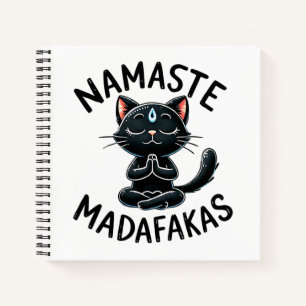"Namaste Madafakas" Grappige Kattenliefhebber Notitieboek