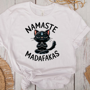"Namaste Madafakas" Grappige Kattenliefhebbers Tri-Blend Shirt