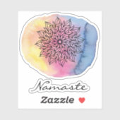 *~* Namaste Mandala Abstracte Waterverf Sticker (Vel)