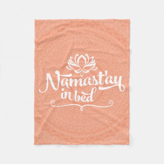 Namaste Mandala Funny Quote Fleece Blanket (Voorkant)