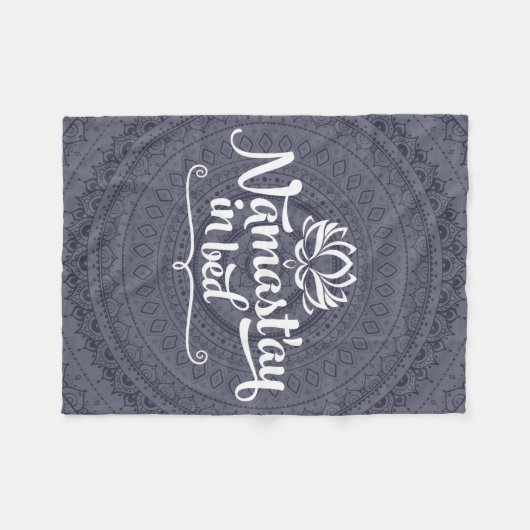 Namaste Mandala Funny Quote Fleece Blanket (Voorkant (Horizontaal))