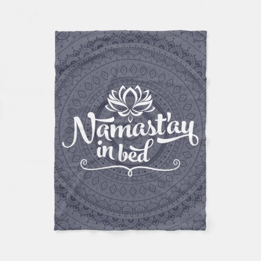 Namaste Mandala Funny Quote Fleece Blanket (Voorkant)