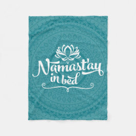 Namaste Mandala Funny Quote Fleece Blanket