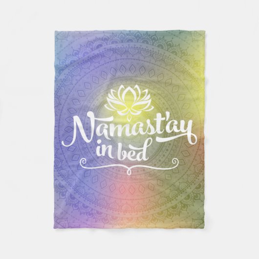 Namaste Mandala Funny Quote Fleece Blanket Deken (Voorkant)