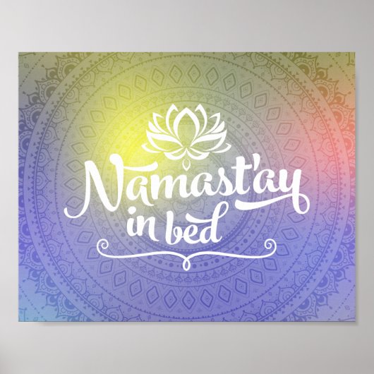 Namaste Mandala Funny Quote Poster (Voorkant)