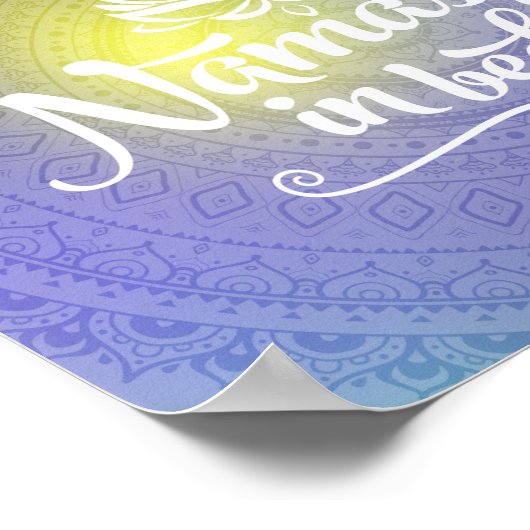Namaste Mandala Funny Quote  Poster (Hoek)
