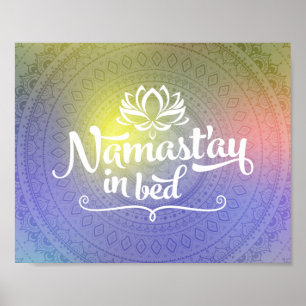 Namaste Mandala Funny Quote  Poster