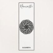 Namaste Mandala Naam Zwart Wit Elegant Yogamat (Voorkant)