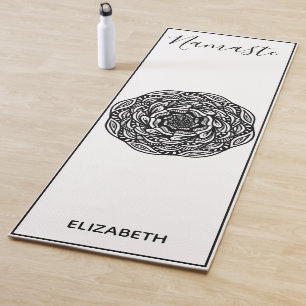 Namaste Mandala Naam Zwart Wit Elegant Yogamat