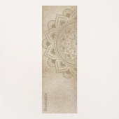Namaste Mandala Om Gold Glitter Studio Practice Yogamat (Voorkant)