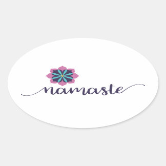 Namaste Mandala Ovale Sticker