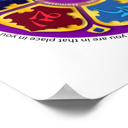 Namaste Mandala - paars Poster (Hoek)