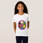 Namaste Mandala - paars T-shirt (Voorkant volledig)