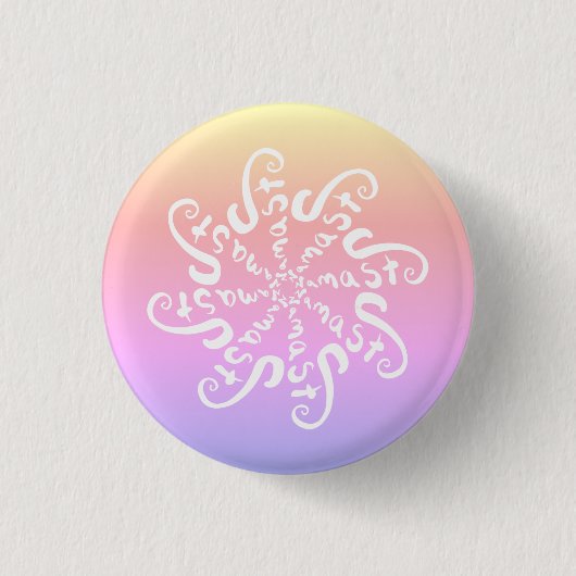 Namaste Mandala Ronde Button 3,2 Cm (Voorkant)